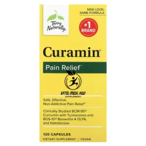 Terry Naturally Curamin Pain Relief 120 Capsules لتخفيف الألم والالتهابات