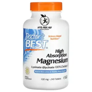 دكتورز بيست مصنوع 100% من مغنسيوم مستحلب عالي الامتصاص مع معادن البيون 240 قرص doctor's best high acsorption magnesium