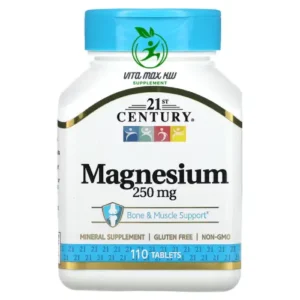 21 سينتري مغنيسيوم مع كالسيوم 110قرص 21st Century Magnesium 250 mg