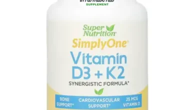 سوبر نوتريشن‏ فيتامين د3 + ك2 60 كبسولة نباتية Super nutrition vitamin d3-k2