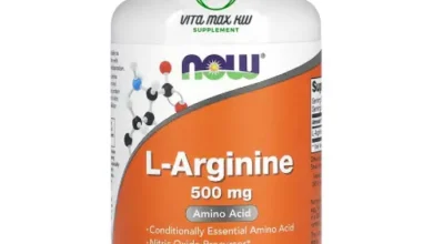 ناو فودز‏ ل-ارجينين 500 ملجم 100 كبسولة نباتية Now-foods-l-arginine-500mg